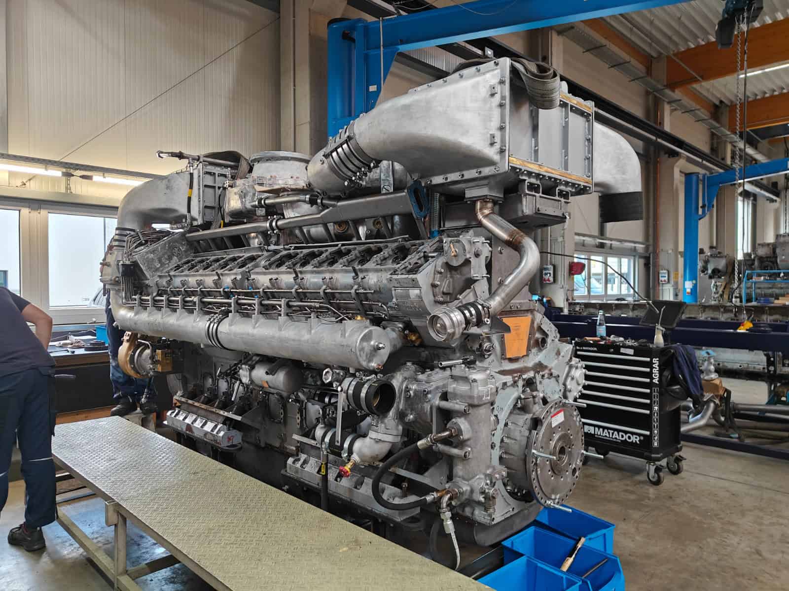 Motor industrial en el taller de GDA Group en Lurín